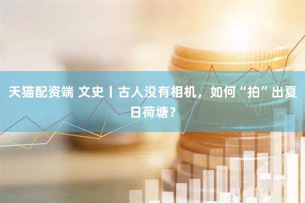 天猫配资端 文史丨古人没有相机，如何“拍”出夏日荷塘？