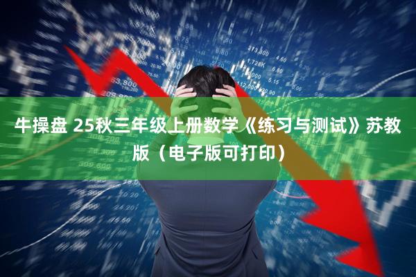 牛操盘 25秋三年级上册数学《练习与测试》苏教版（电子版可打印）